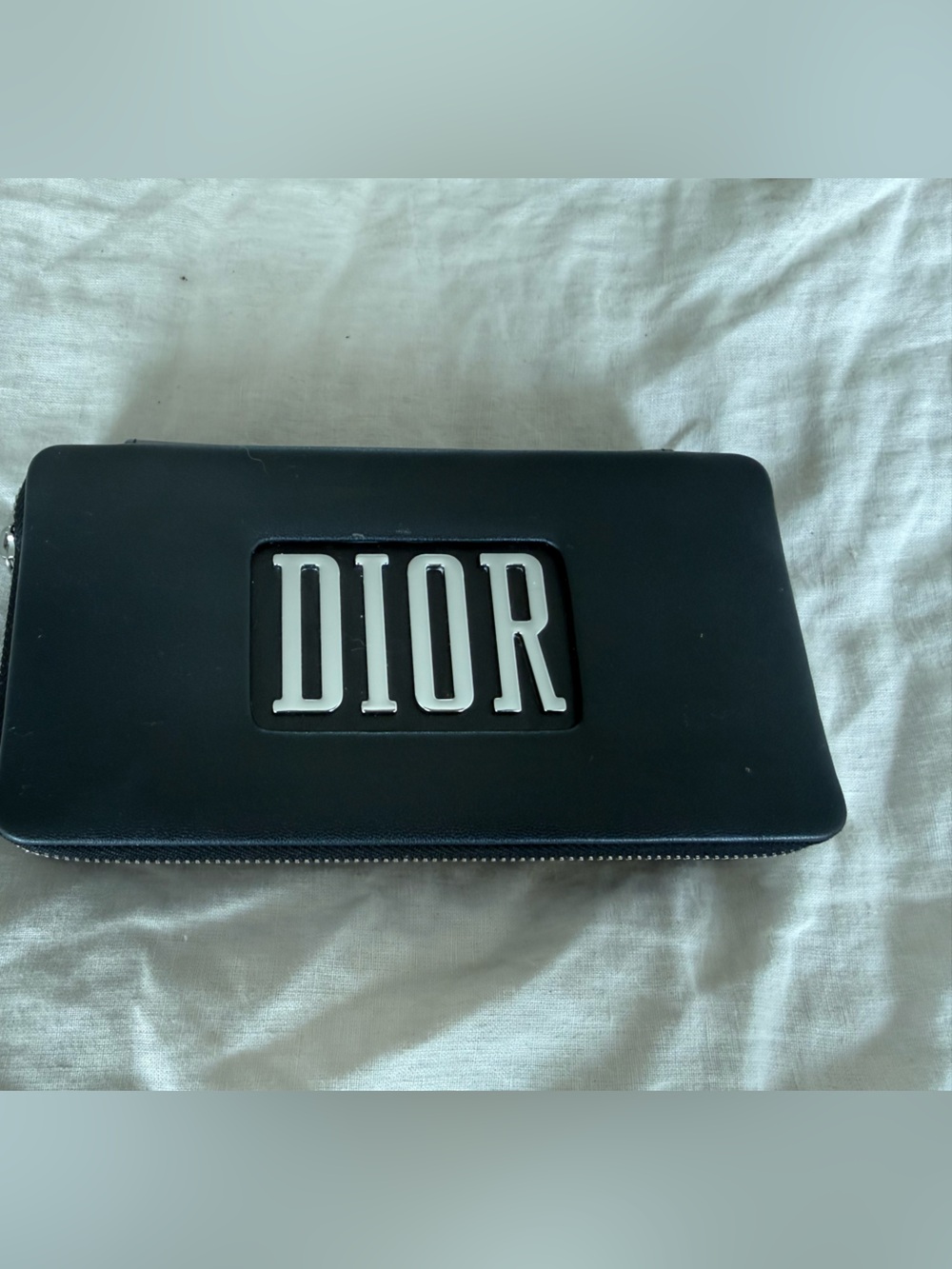 Dior Black Leather Vanity Clutch
